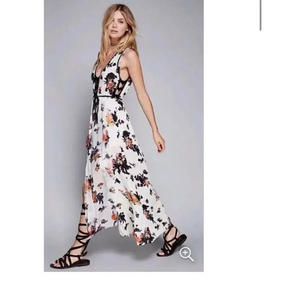 Free People FP One One Moonlight Floral Garden Maxi Raw Hem Dress - Picture 1 of 16